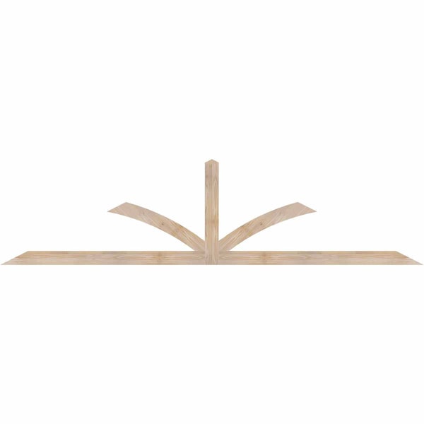 Ekena Millwork Richland Smooth Timber Gable Bracket, Douglas Fir, 108"W x 27"H x 1 1/2"D x 3 1/2"F, 6/12 Pitch GBW108X27X0204RIC00SDF - main